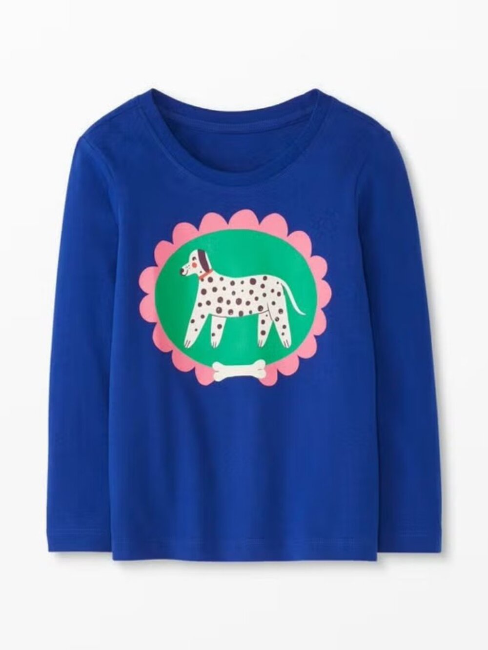 Hanna Andersson Graphic Long Sleeve Shirt, Size 5/110cm Delightful Dalmatian EUC